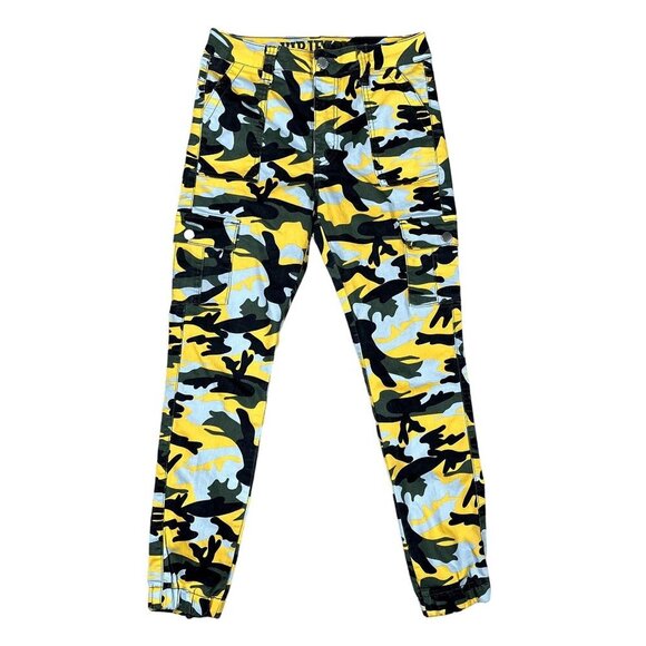 VIP Jeans Cargo Camo Pants Size 9 - 29 x 27 - Picture 1 of 5
